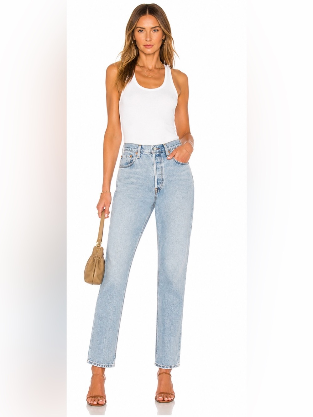 Levi’s 501 Original Jeans Button Fly High Rise Straight Leg Light Wash Size 33